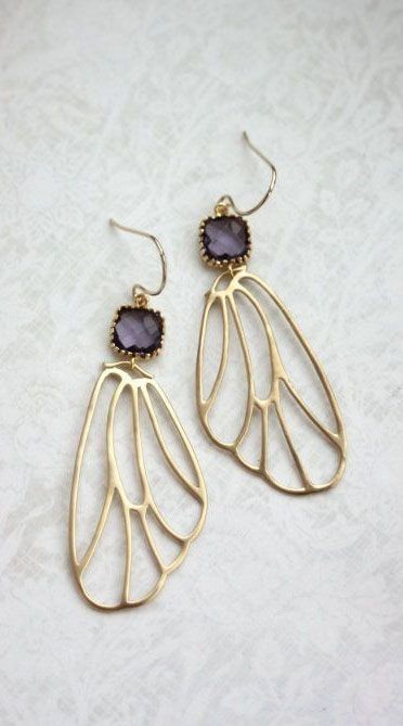 Gold Wings Earrings