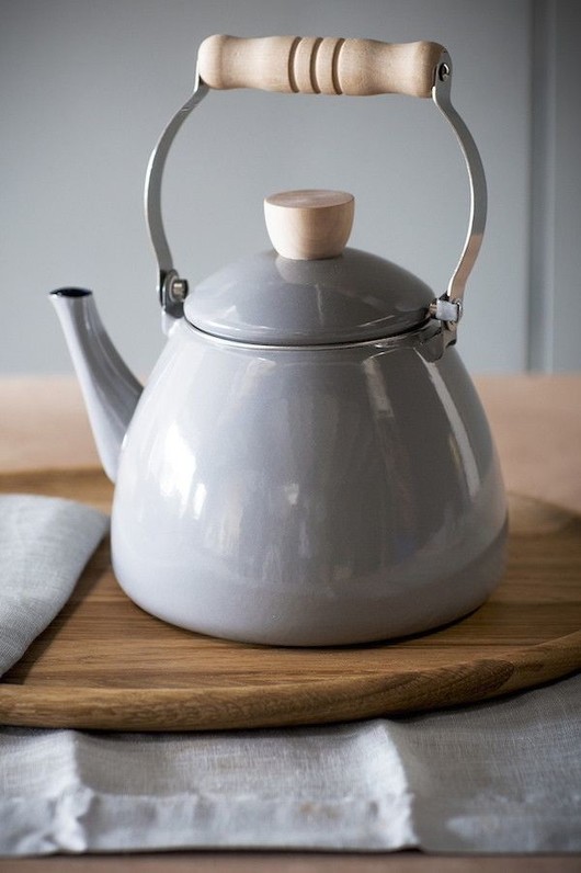 Grey Enamel Stove Kettle
