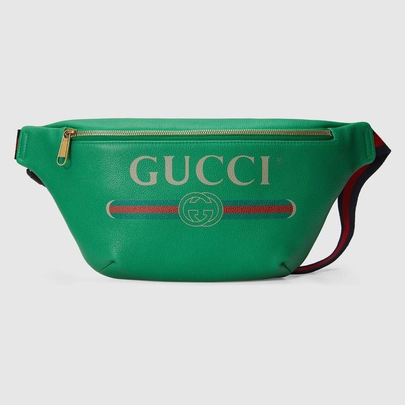 Gucci - Gucci Print leather belt bag