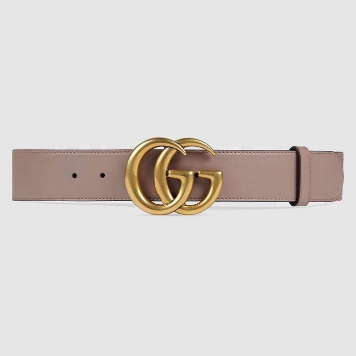 Gucci Leather belt with Double G buckle