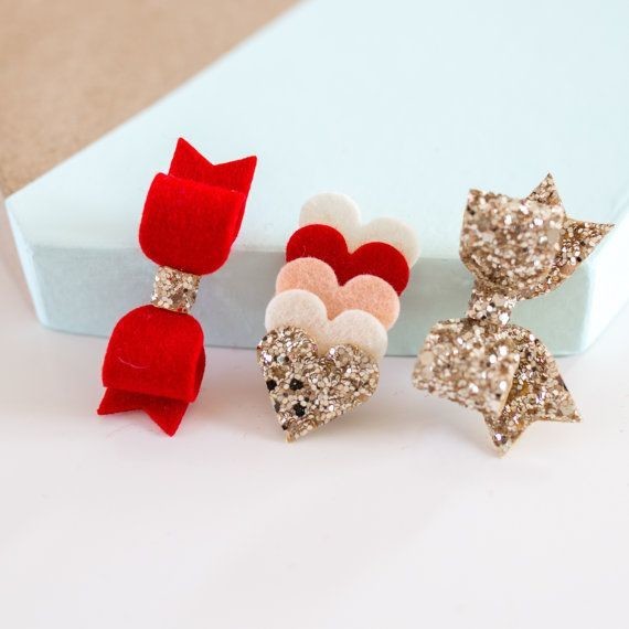 hair bow clip set