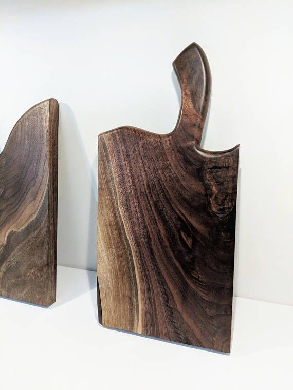Hand Carved Walnut Nesting Cutting Board Pair