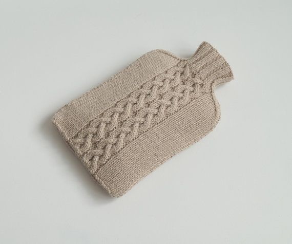 Hand Knit Hot Water Bottle Cosy