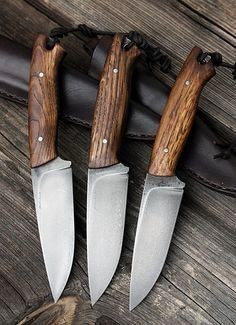 hand made 1095 steel skinner/hunting knives set