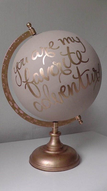 Hand painted globe