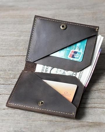 Handmade Leather Mens Card Holder