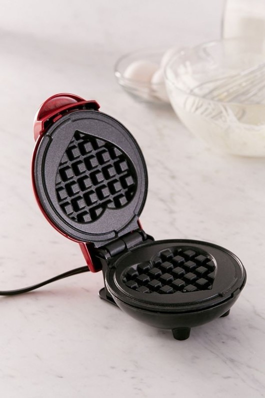 Heart-Shaped Mini Waffle Maker
