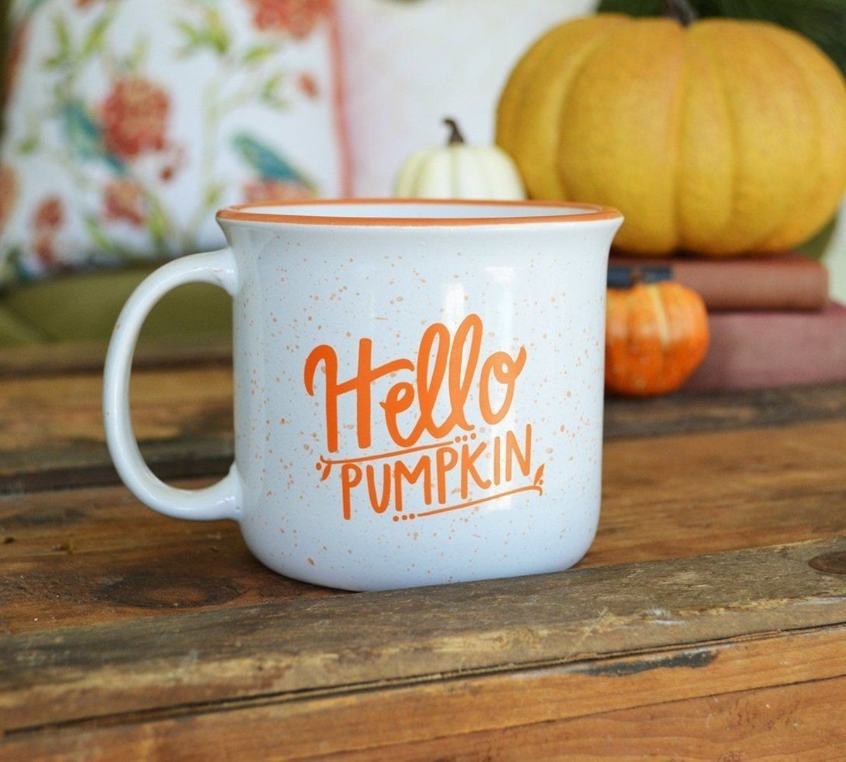 Hello Pumpkin Ceramic Campfire Mug