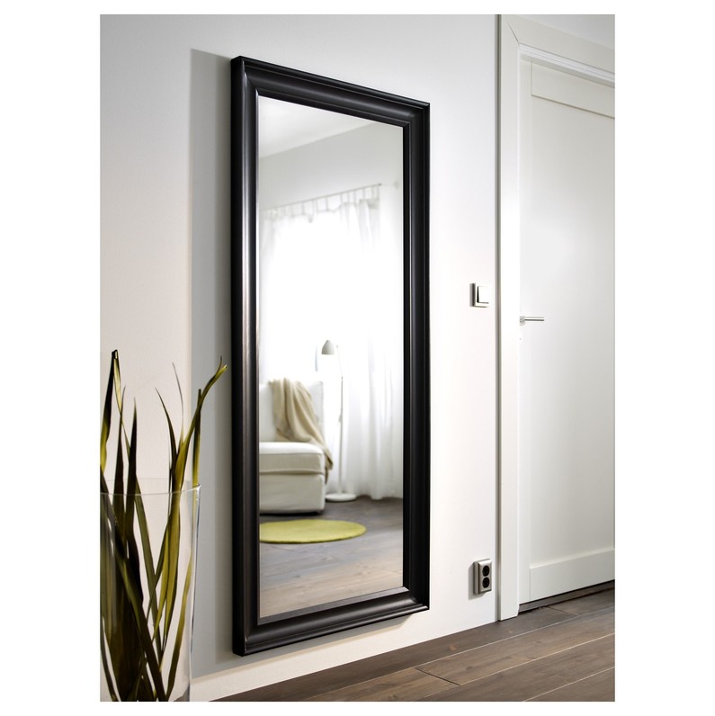 HEMNES Mirror - black-brown  - IKEA