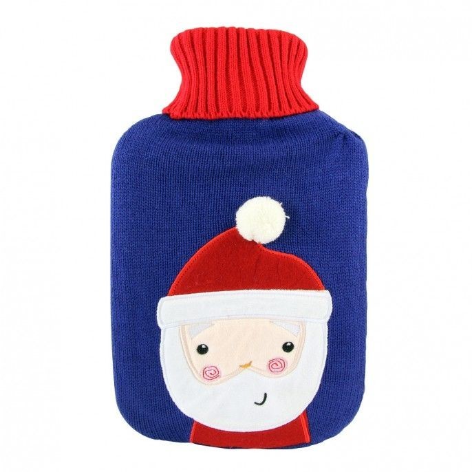 Hot Water Bottle & Knitted Cover - Santa