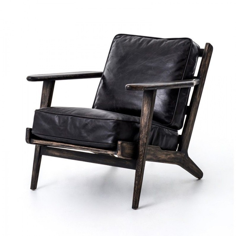 Irondale Brooks Lounge Chair-Ebony