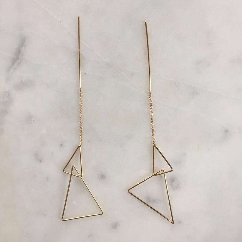 `Isosceles Triangle` Dangle Earrings
