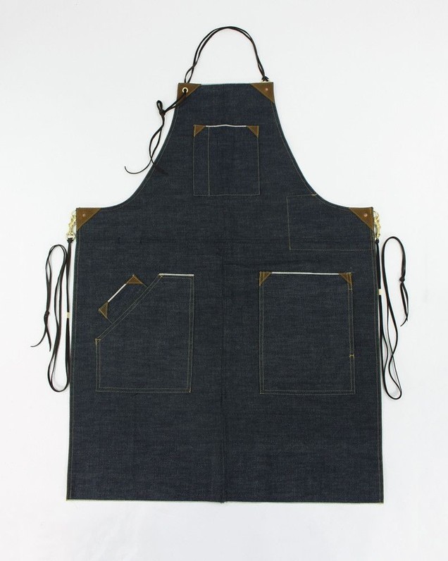 Japanese Selvedge Denim Work Apron, Indigo