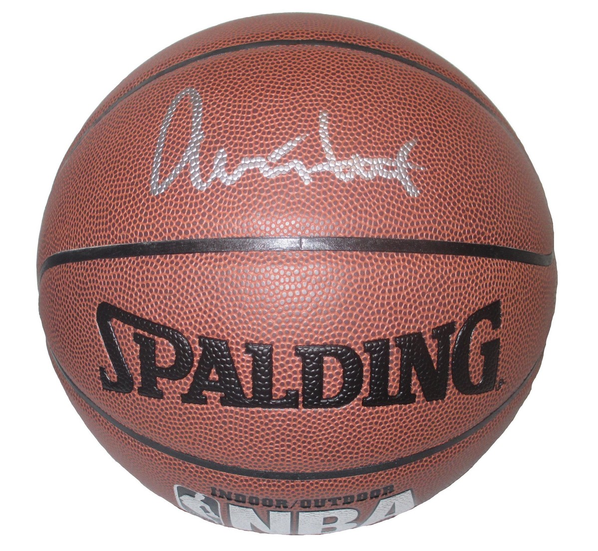 Jerry West Autographed Spalding NBA