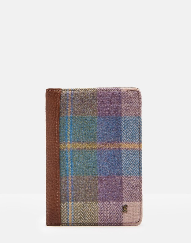 Jet setter tweed Pastel Check Tweed Passport Holder