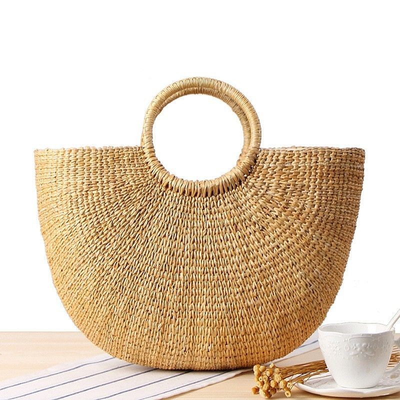 Khaki Beach Bag Summer Handbag for Travelling