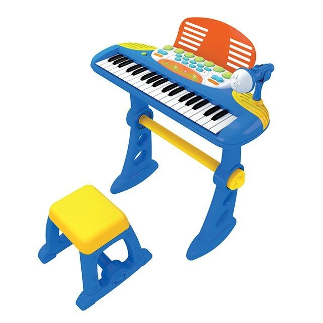 Kids Electronic Keyboard with Microphone & Stool