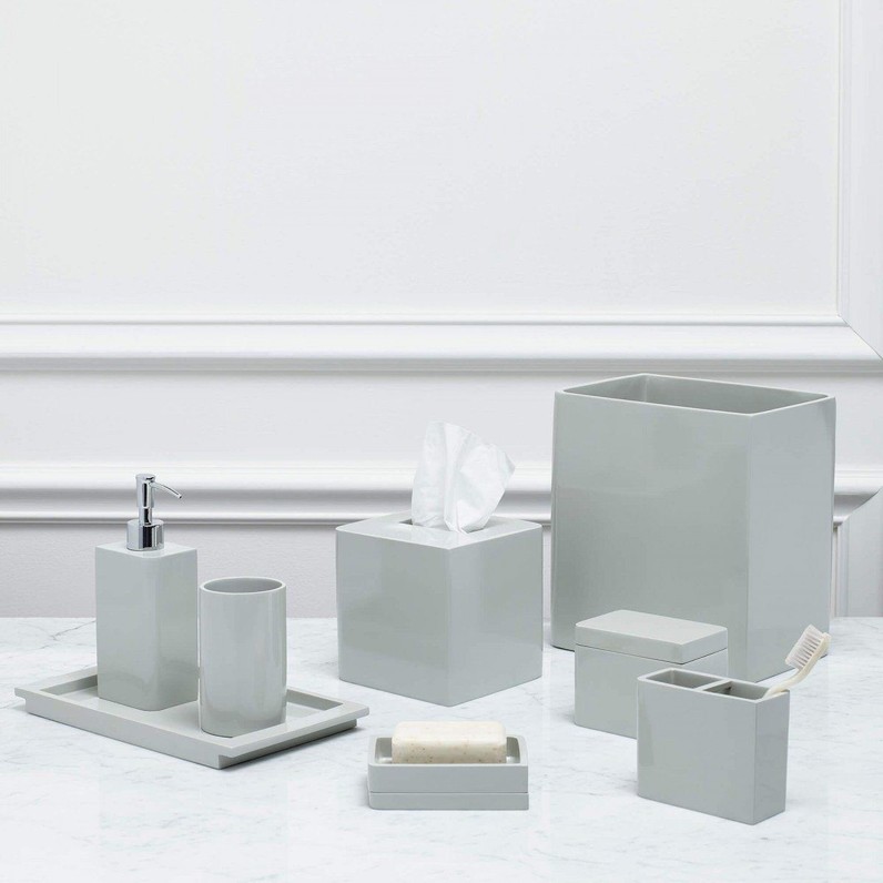 Lacca Grey Bath Accessories by Kassatex