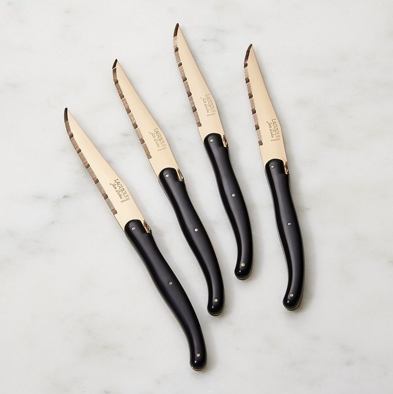 Laguiole Copper Steak Knives, Set of 4