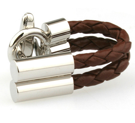 Large Brown Chain Rope Cufflinks