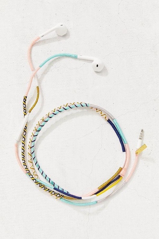 Le Pom Pom Hand-Wrapped Earbud Headphones