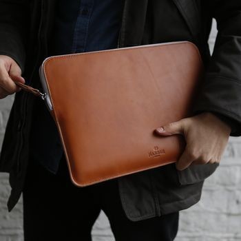 Leather Laptop Case With Zip For Macbook