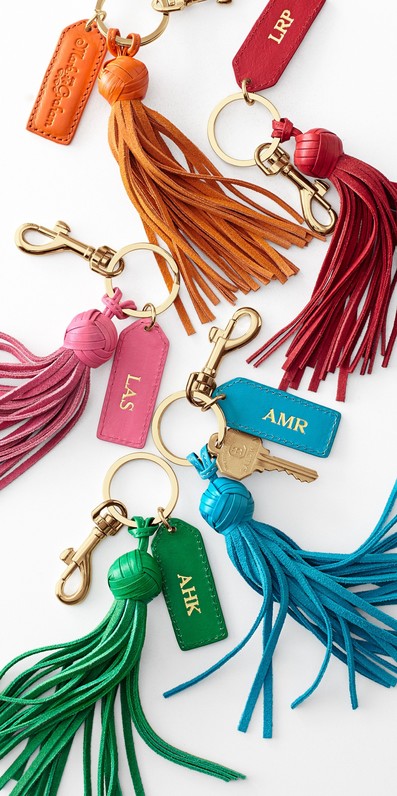 Leather Tassel Keychain