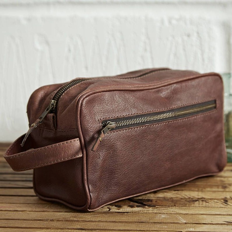 Leather Wash Bag