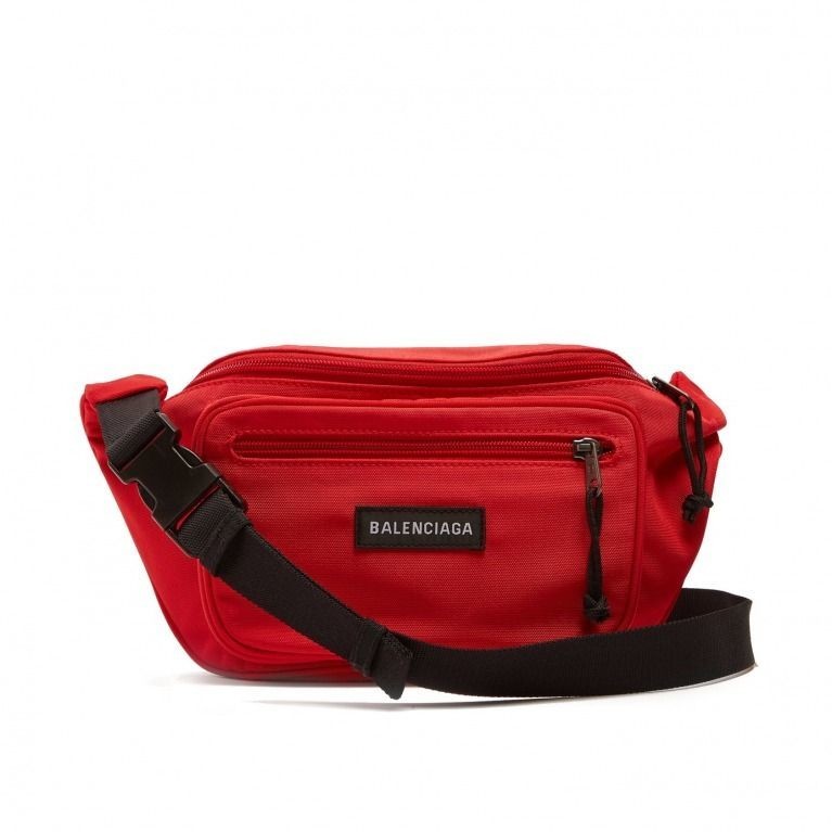 Logo-appliqué nylon belt bag Balenciaga