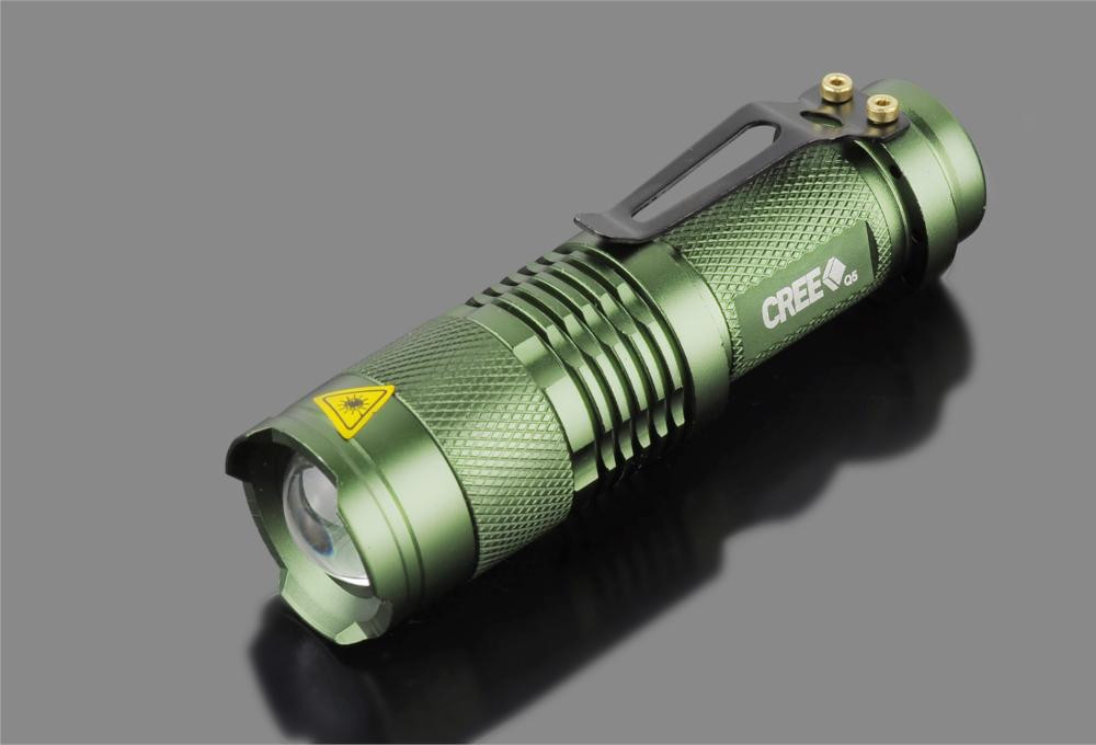 Lumens Bright CREE Q5 LED Tactical Flashlight