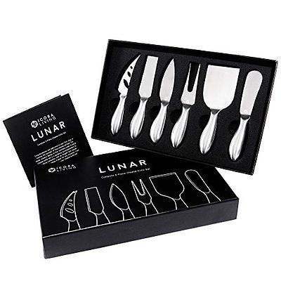 LUNAR Premium 6-Piece Cheese Knife Set