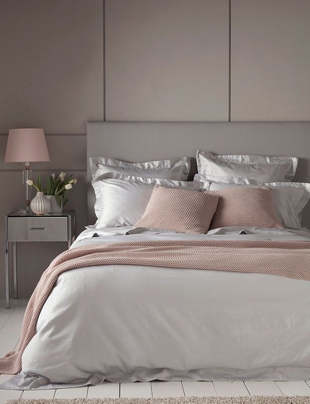 Luxury Light Grey Thread Count Bed Linen