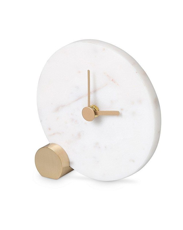 Marble & Brass Desk Clock | Oliver Bonas