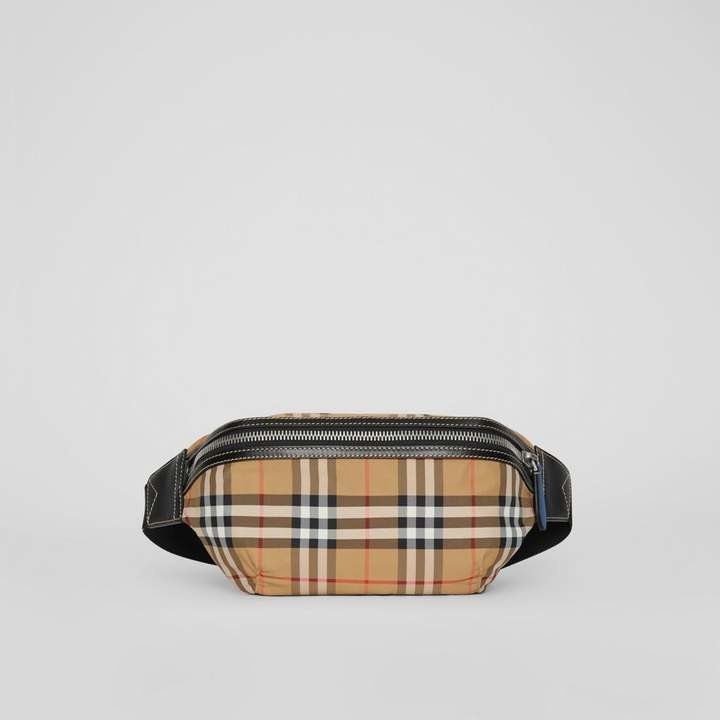 Medium Vintage Check Bum Bag in Antique Yellow