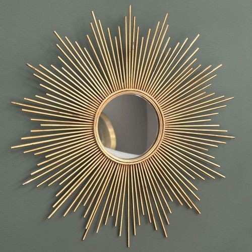 Metal mirror in gold D 99