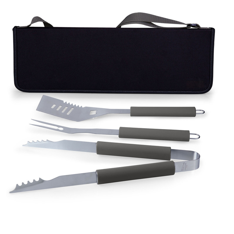 Metro Black/Gray BBQ Tote & 3-Piece Tool Set