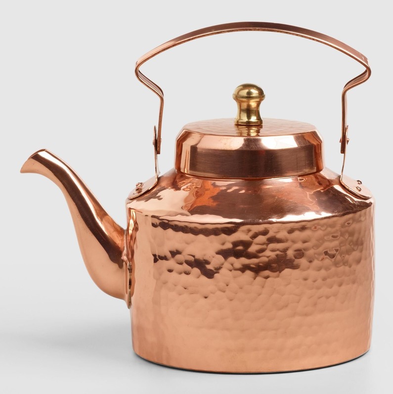Mini Hammered Copper Teakettle