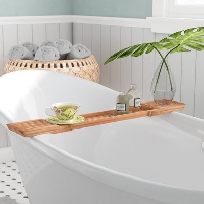 Mistana Shayna Adjustable Bamboo Bath Caddy