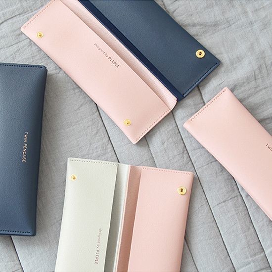 Multi purpose twin pocket pencil case