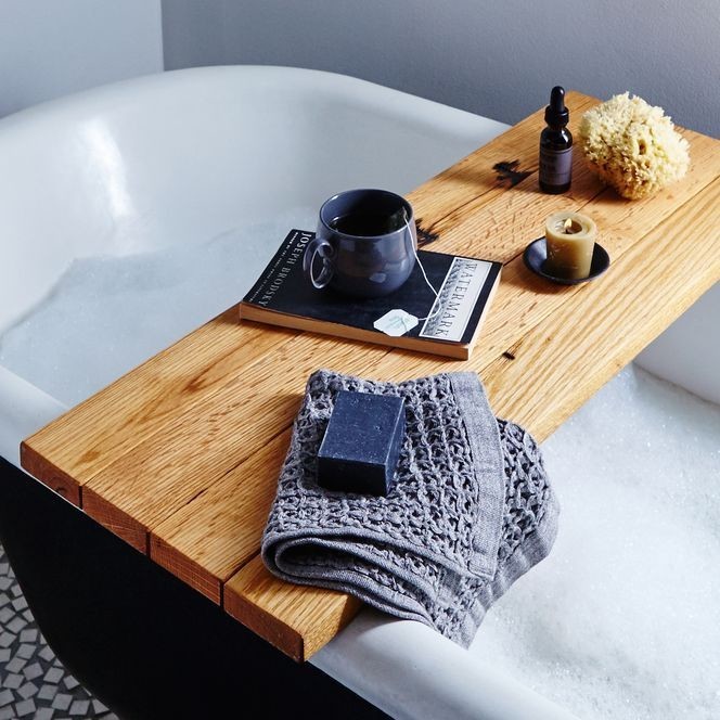 Natural Wood Tub Caddy