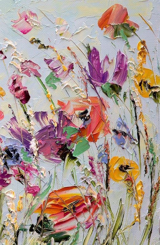 Oil Painting Flowers Palette