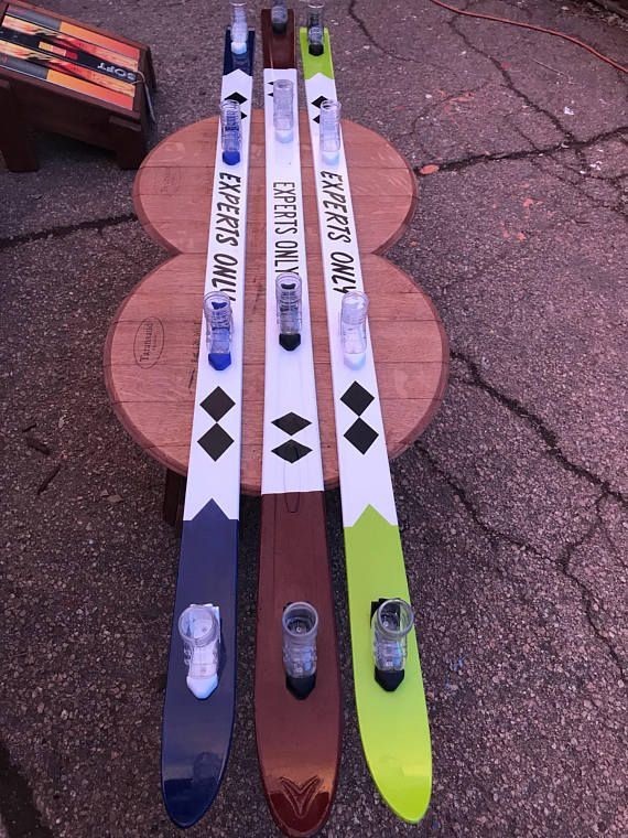 Our "Experts only" custom hand painted shot ski