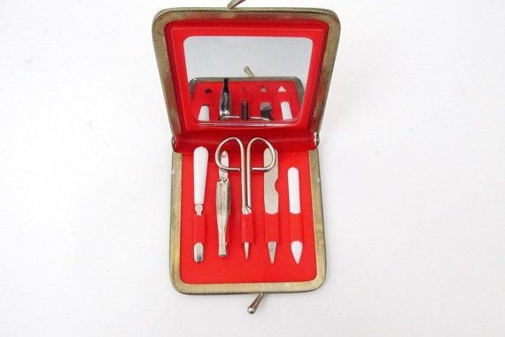 Personal Travel Manicure Set in Gold Metallic Case