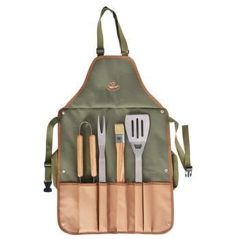 Personalised Bbq Apron And Tool Set
