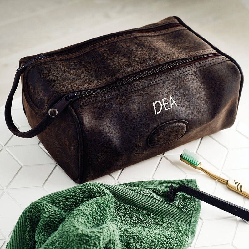 Personalised Men`s Wash Bag