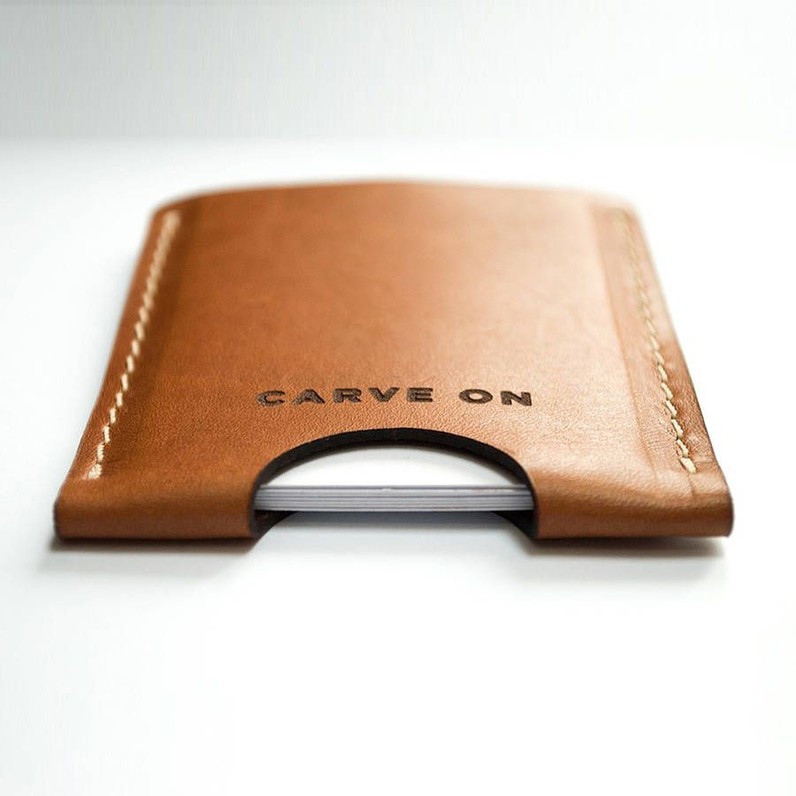 Personalised Vegetable Tanned Leather Card Holder