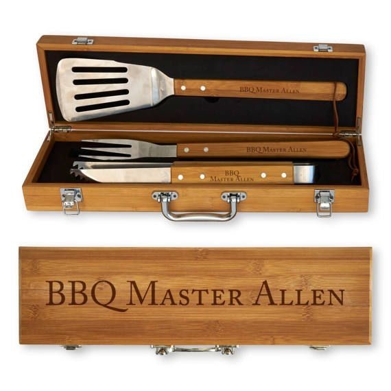 Personalized BBQ Utensils and Box