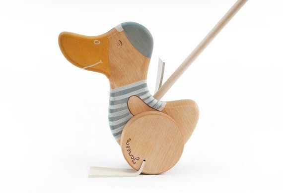Personalized Wood Push Toy