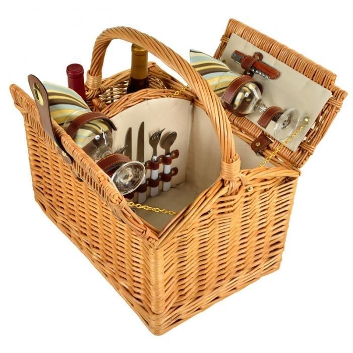 Picnic at Ascot Vineyard Willow Picnic Basket
