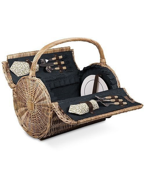 Picnic Time Dahlia Barrel Picnic Basket